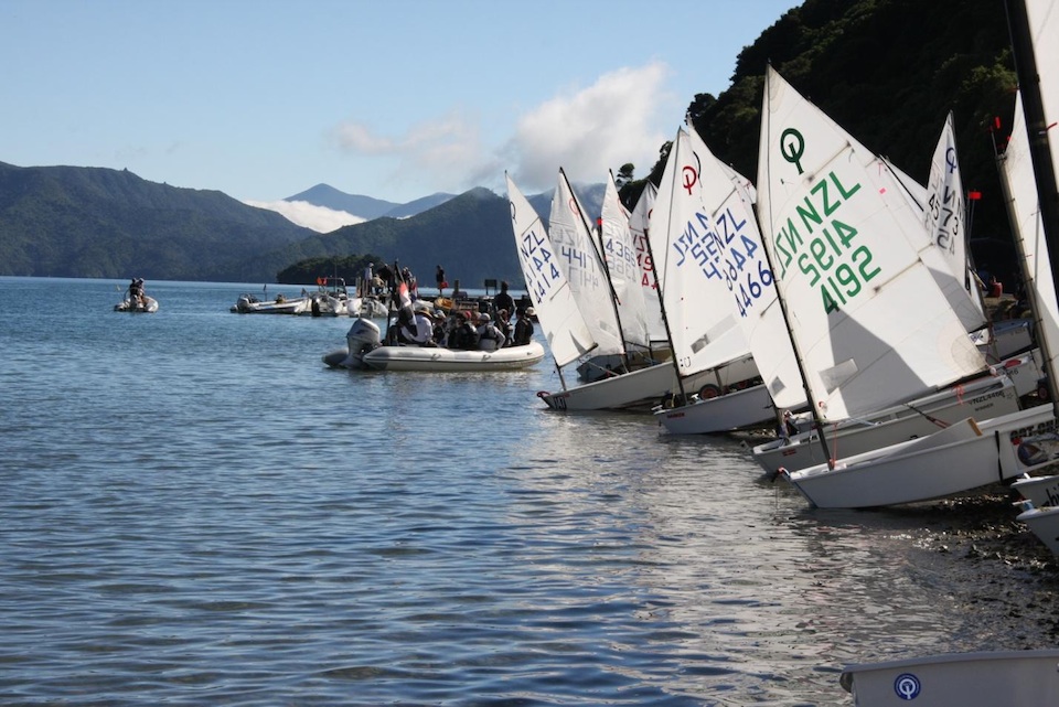 Sailors awaiting the start of racing at the recent Interisland Regatta at Queen Charlotte Yacht Club in Picton